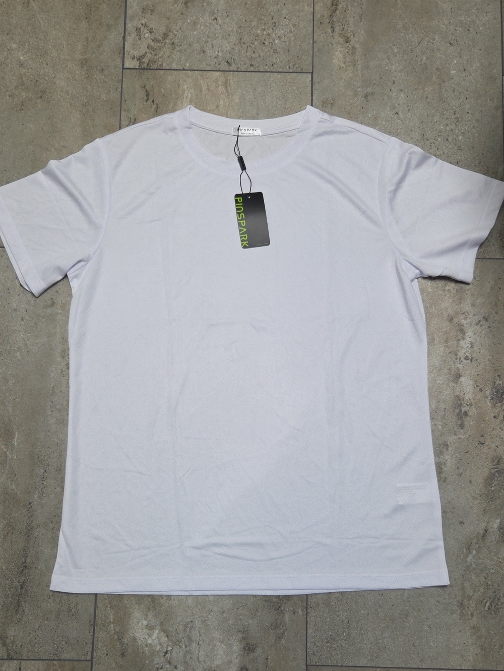Pure White Crew Neck Tee - PINSpark